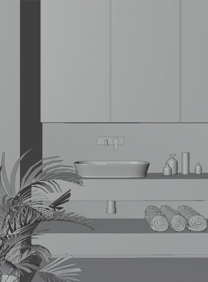 Bathroom Scene 3D model_6