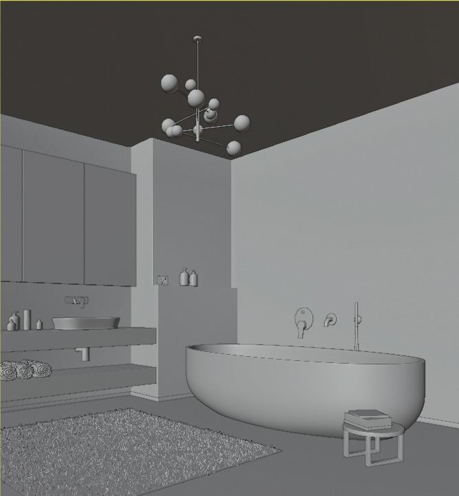 Bathroom Scene 3D model_5