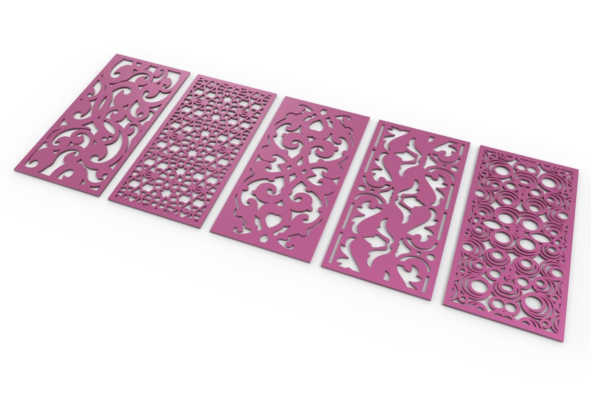 28 3D Decorative wall panels - screen SET 044 3D model_6