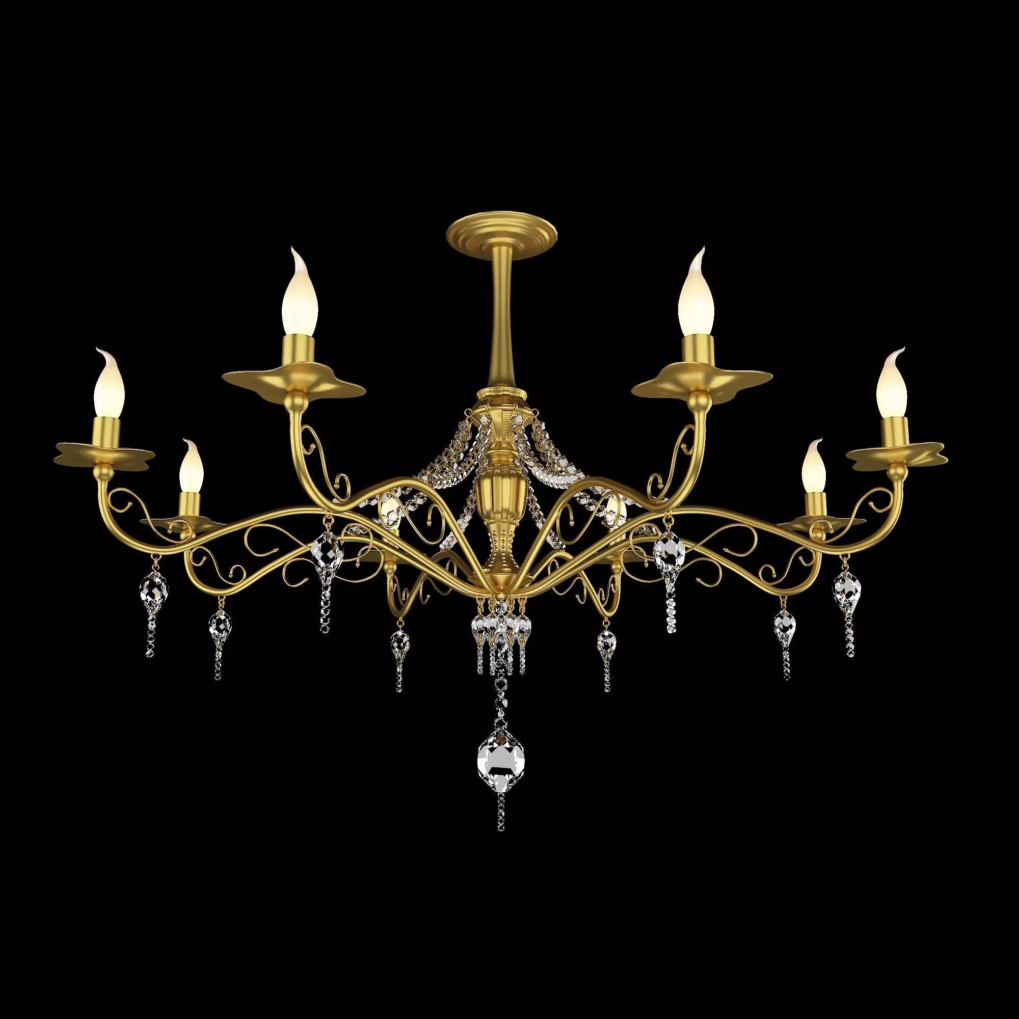 Classic Chandelier 3D model_0