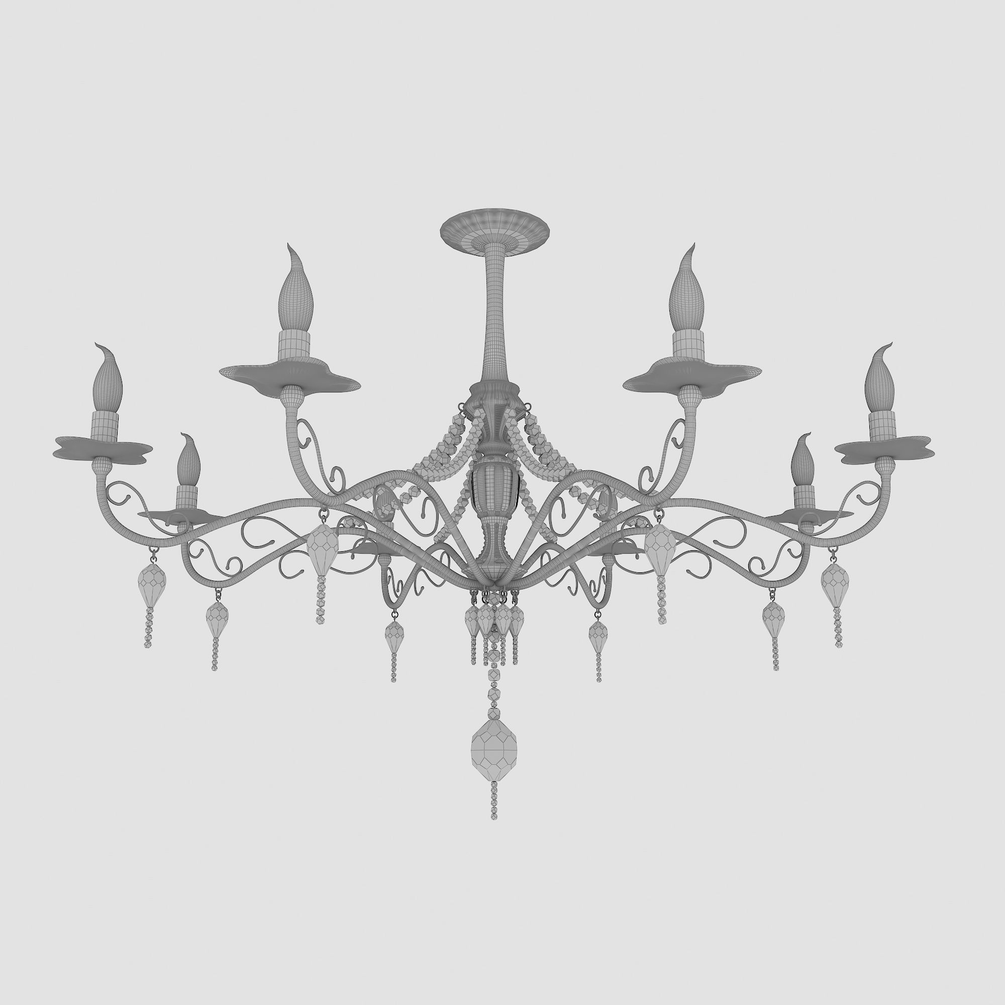 Classic Chandelier 3D model_1