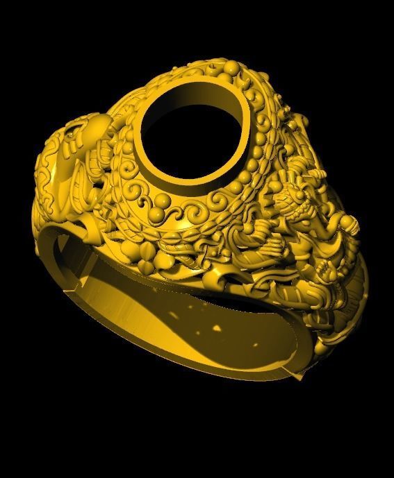 Ganesh ring  3D print model_2