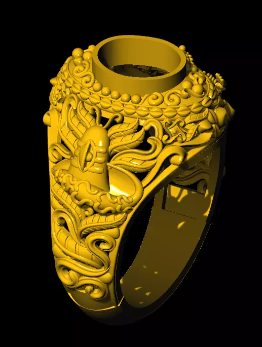 Ganesh ring  3D print model_0