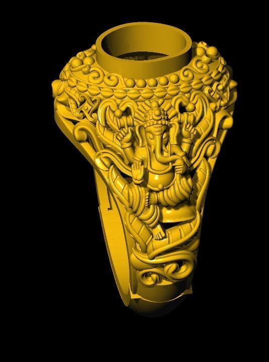 Ganesh ring  3D print model_1