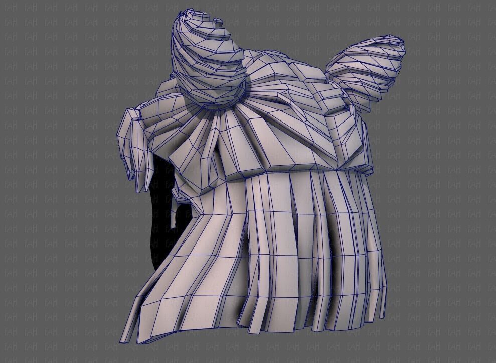 3D Hair style for girl V85 Low-poly 3D model_30