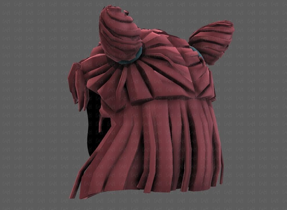 3D Hair style for girl V85 Low-poly 3D model_22