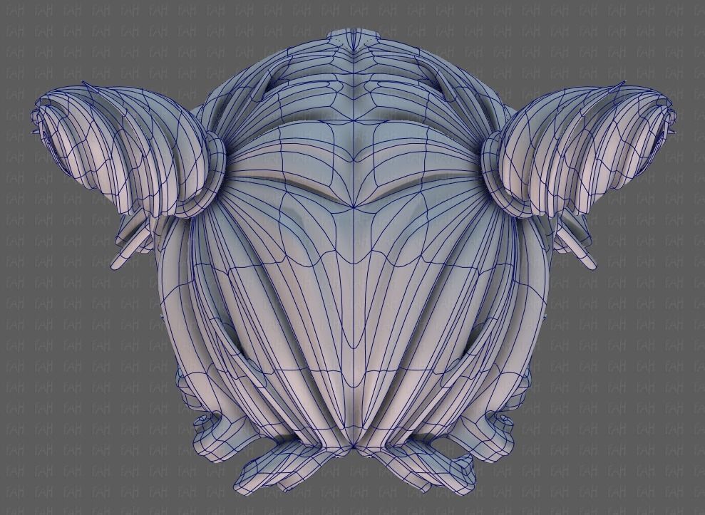 3D Hair style for girl V85 Low-poly 3D model_34