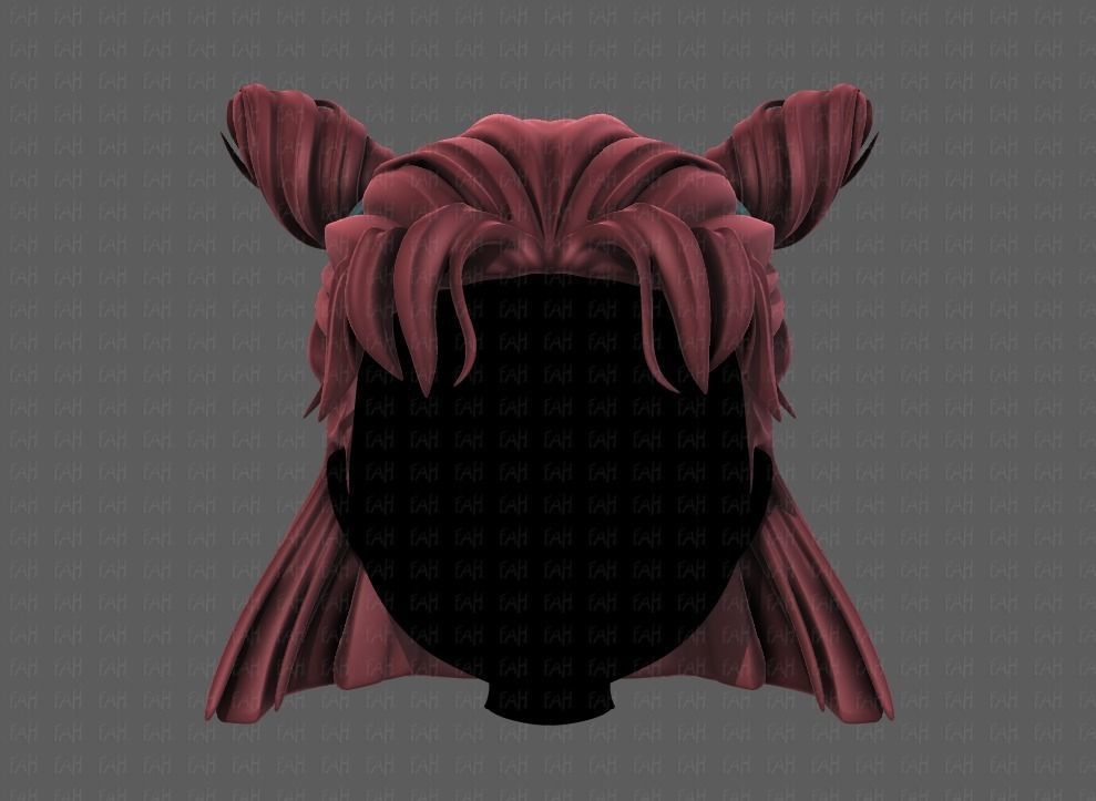 3D Hair style for girl V85 Low-poly 3D model_1