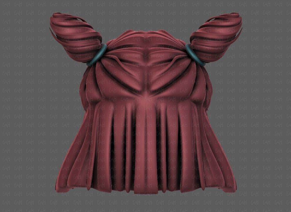 3D Hair style for girl V85 Low-poly 3D model_5