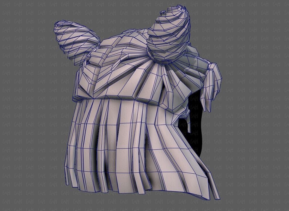 3D Hair style for girl V85 Low-poly 3D model_28