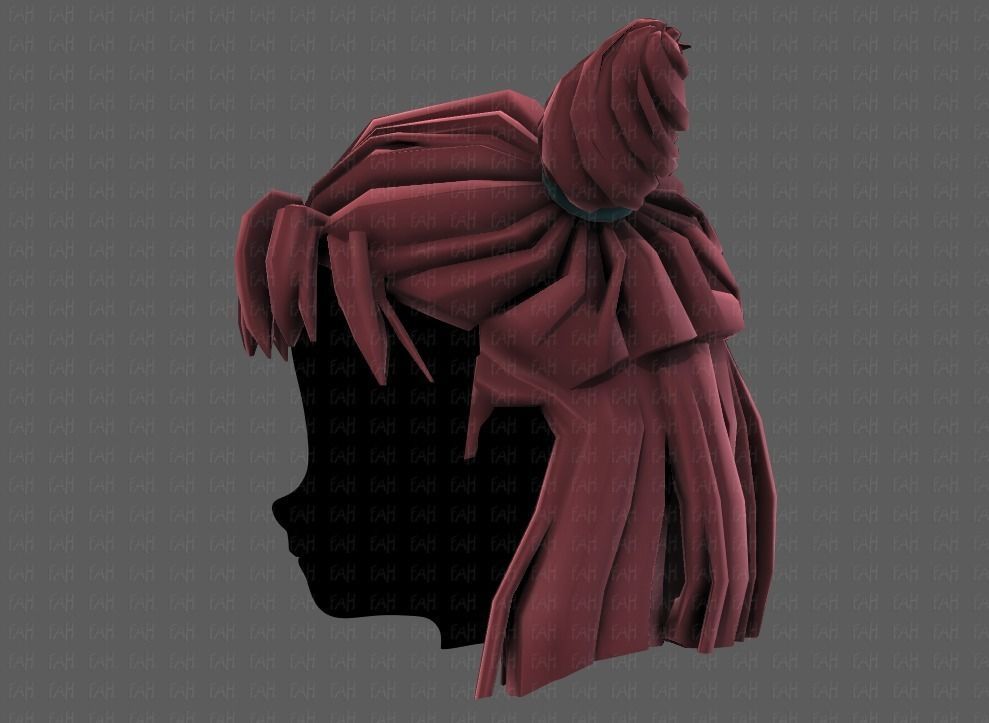 3D Hair style for girl V85 Low-poly 3D model_23