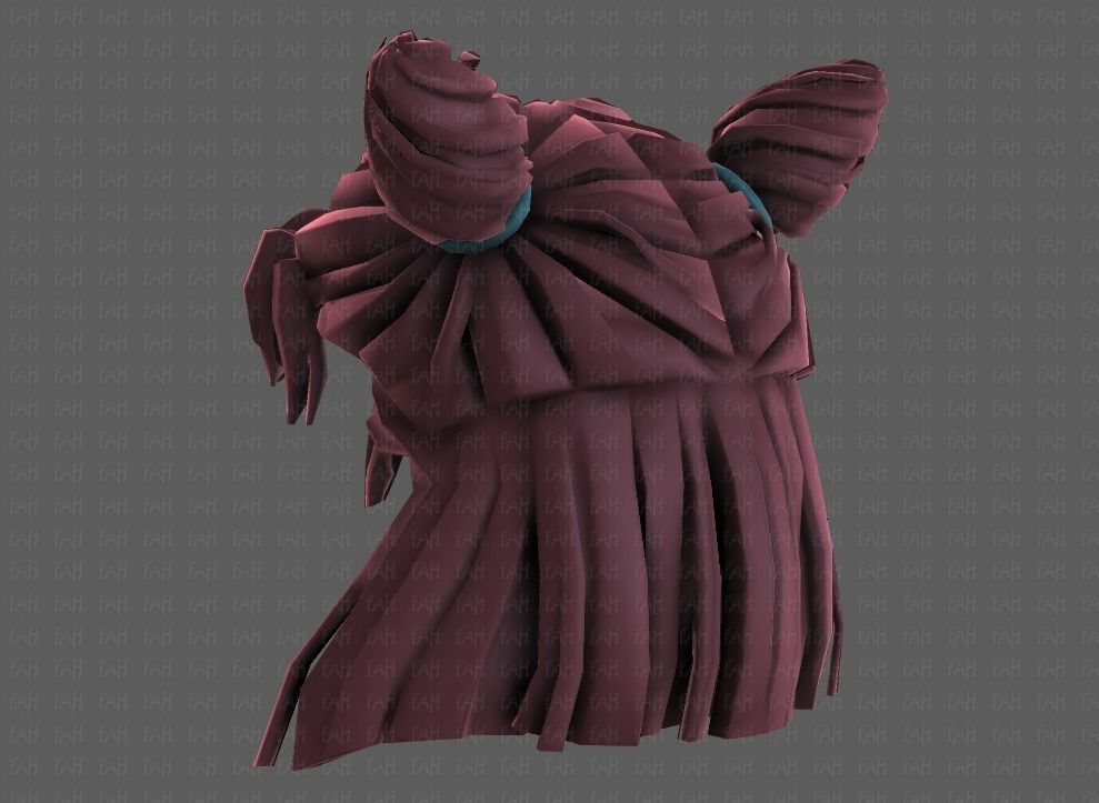 3D Hair style for girl V85 Low-poly 3D model_43