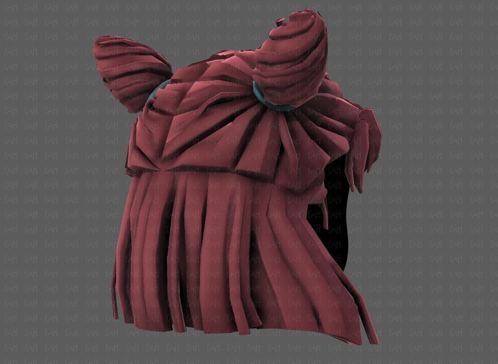 3D Hair style for girl V85 Low-poly 3D model_20