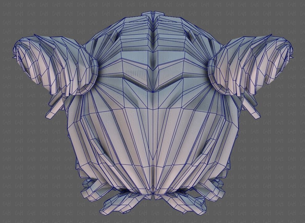 3D Hair style for girl V85 Low-poly 3D model_36