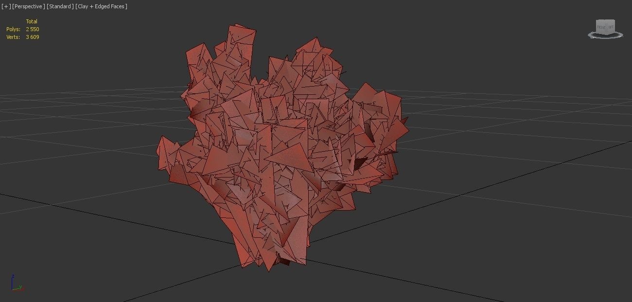 Kousa Dogwood Flowers Tree Low-poly 3D model_5