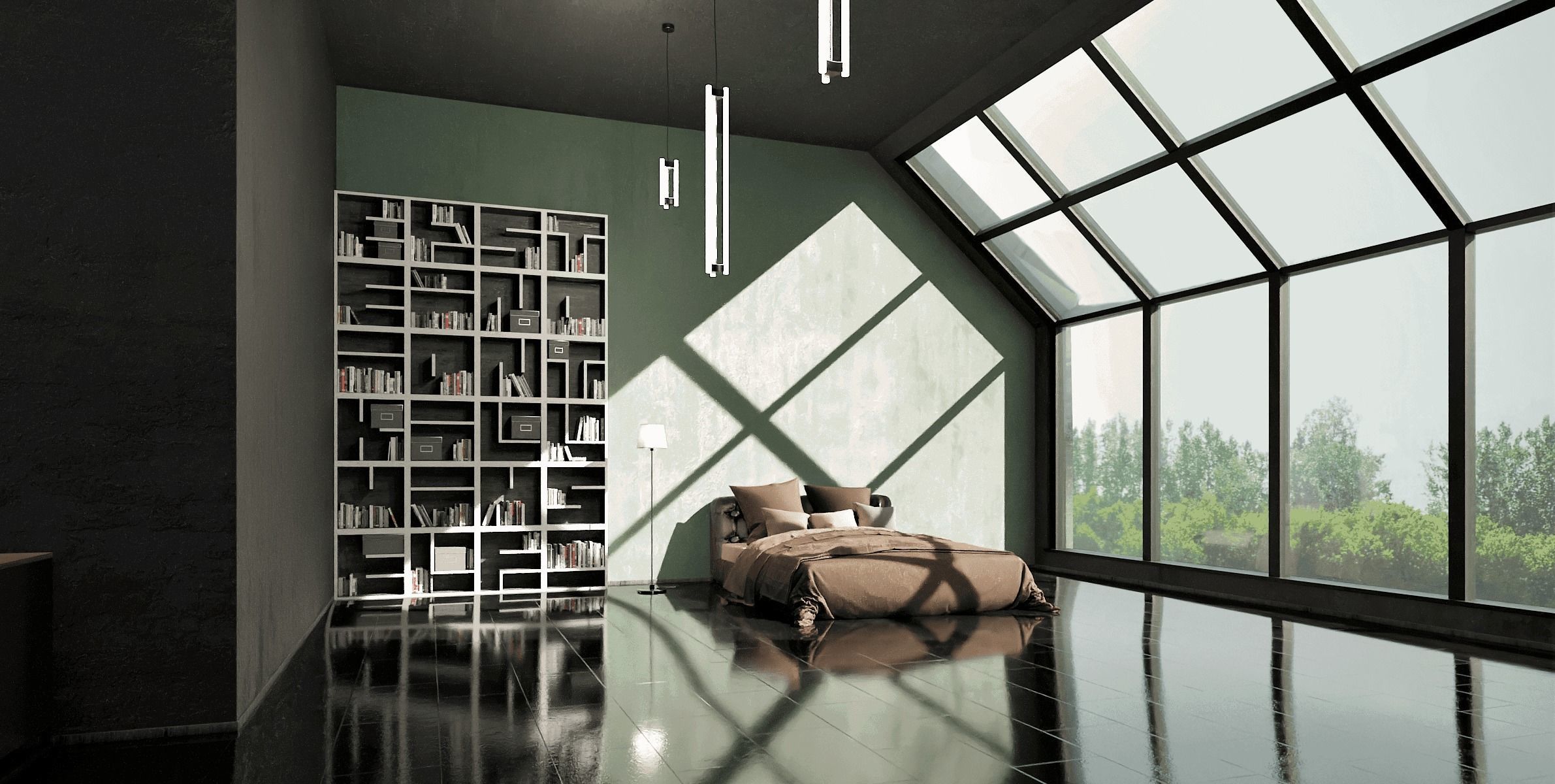 Modern Bedroom 3D model_1