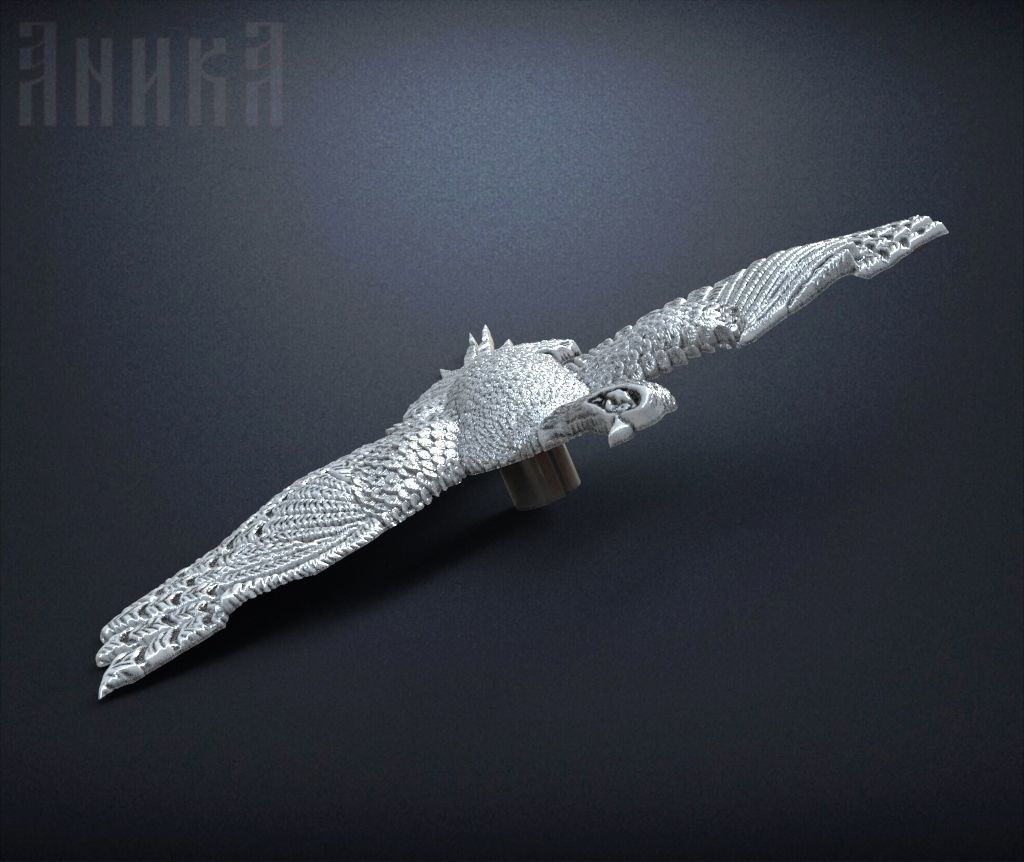 Badge Pheasant bird 3D print model_1