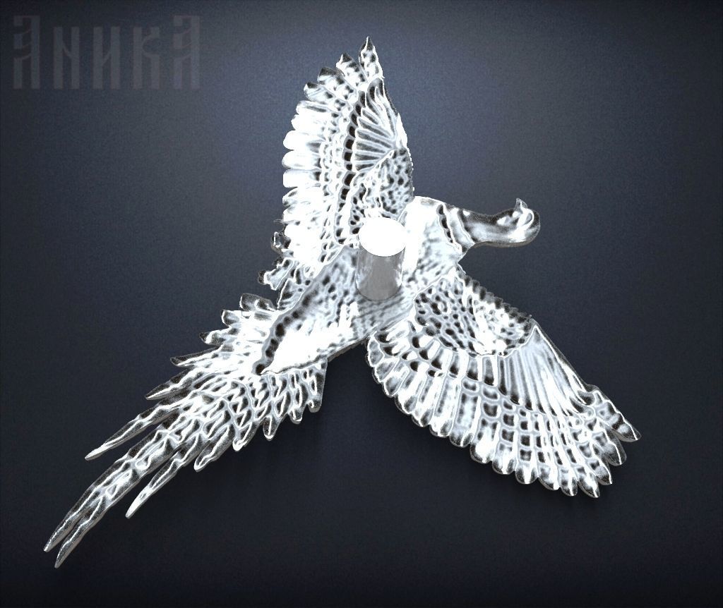 Badge Pheasant bird 3D print model_3