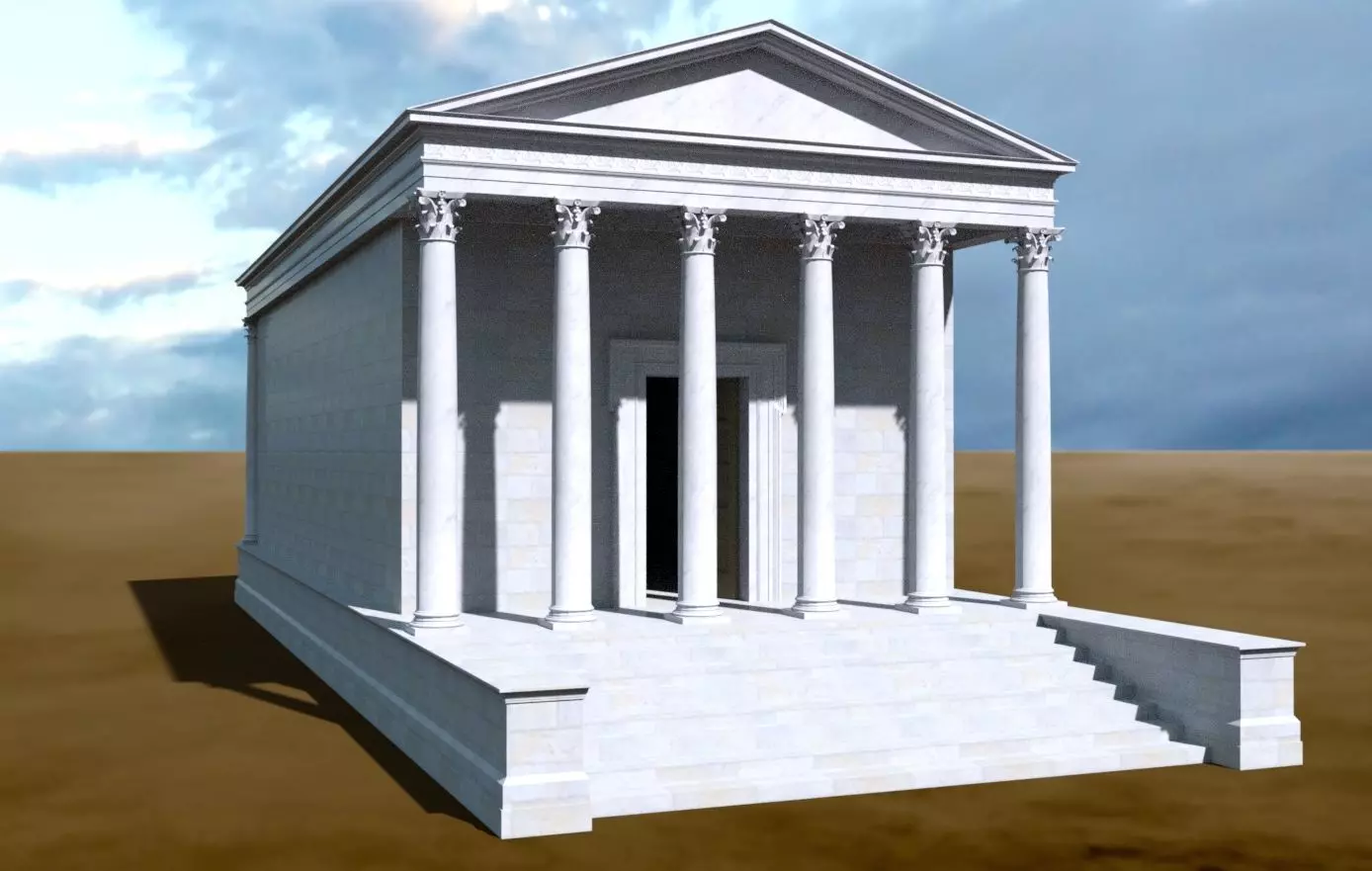 Corinthian Temple 3D model_0