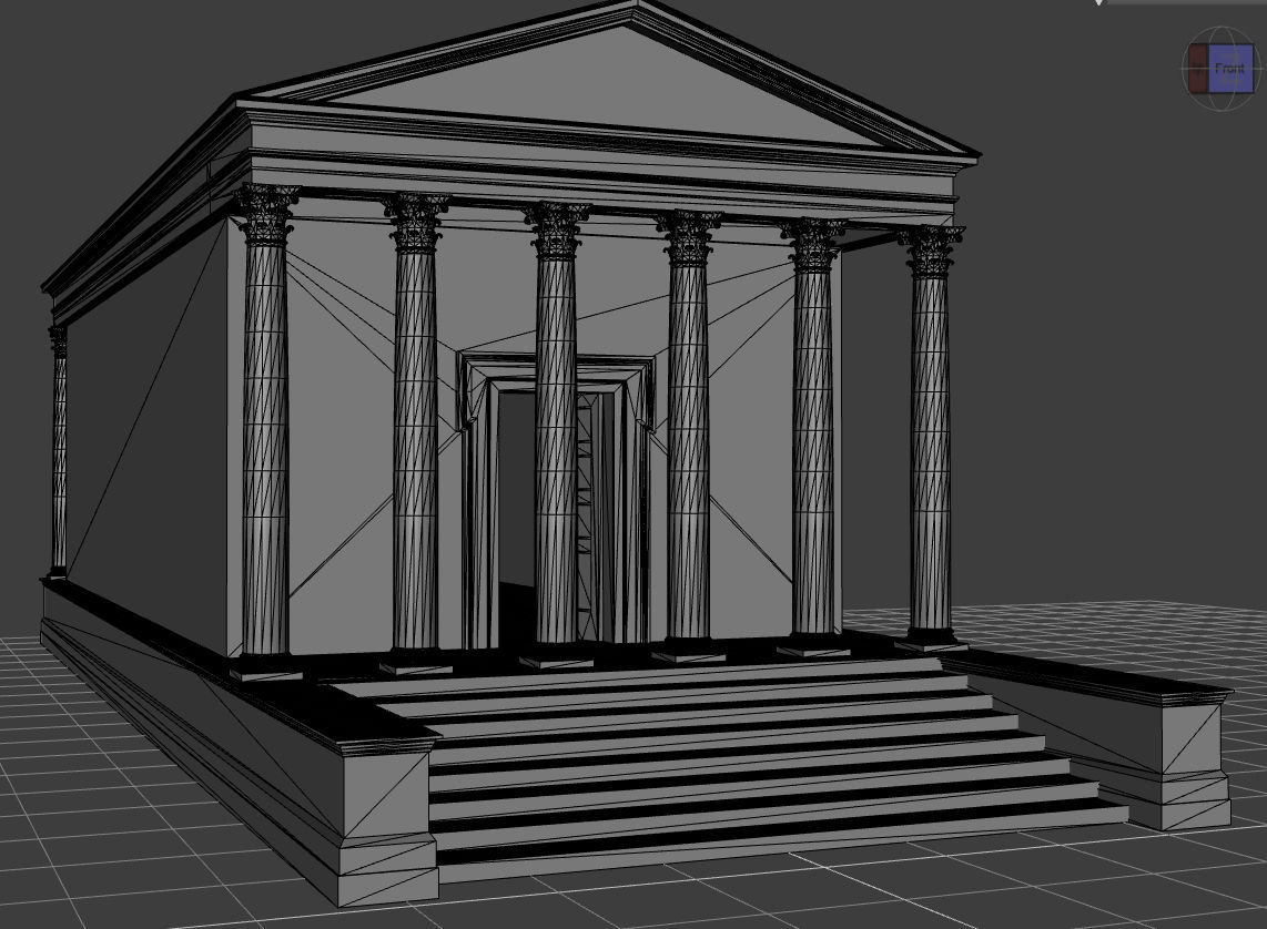 Corinthian Temple 3D model_1
