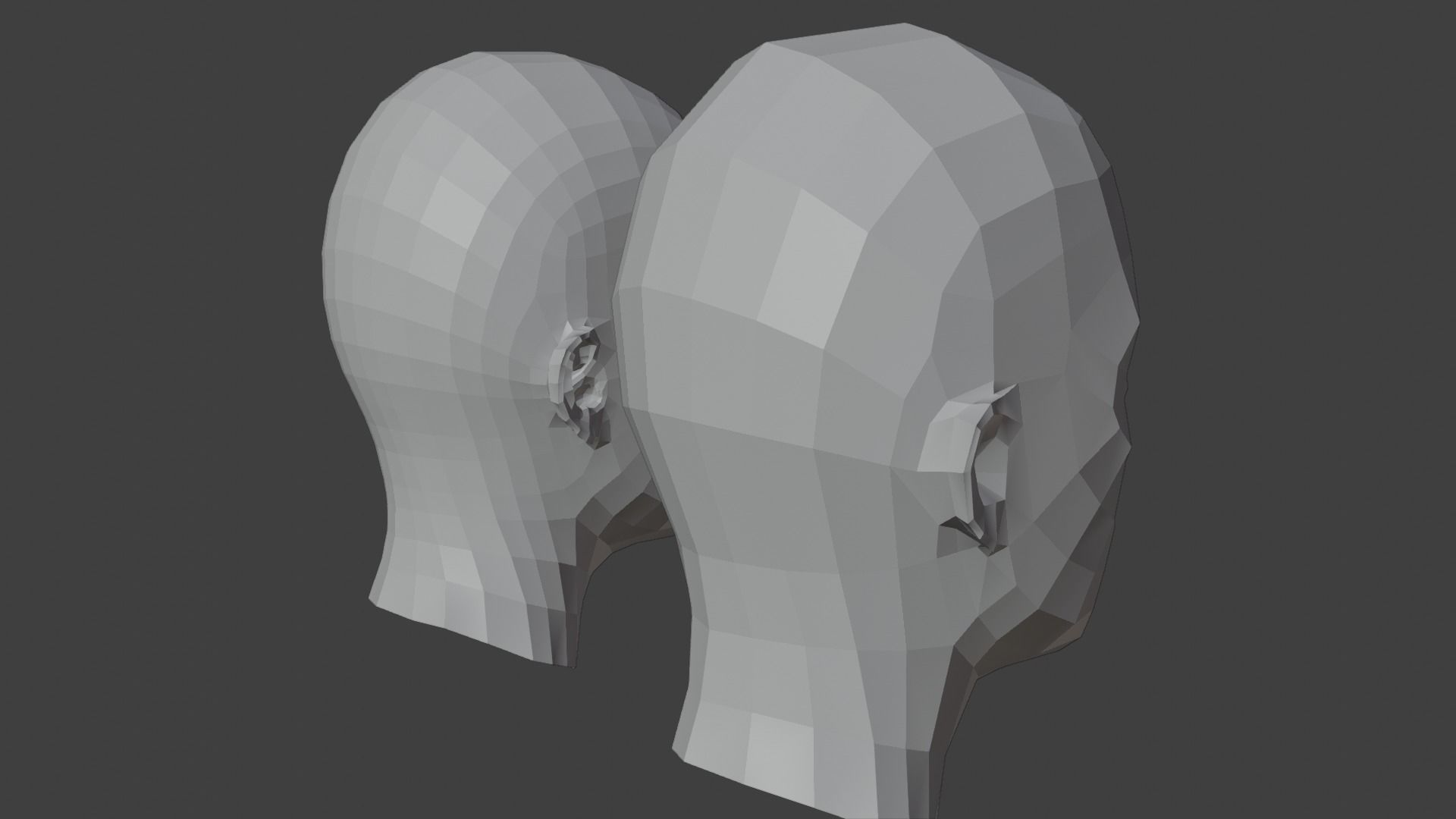 Female Heads Low-poly 3D Model Low-poly 3D model_4