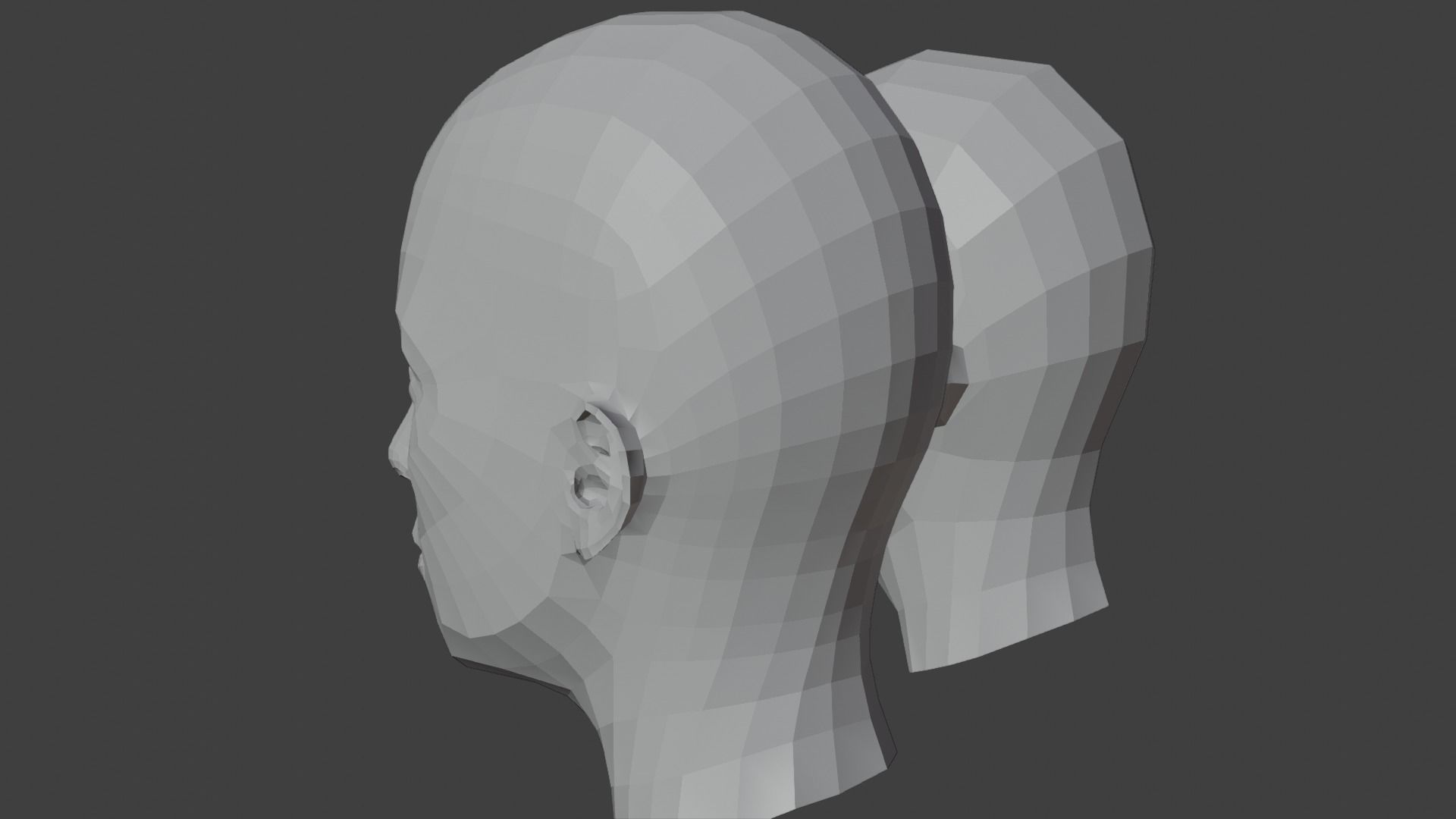 Female Heads Low-poly 3D Model Low-poly 3D model_5