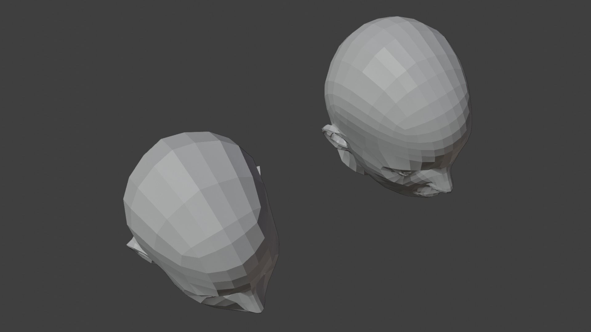 Female Heads Low-poly 3D Model Low-poly 3D model_11
