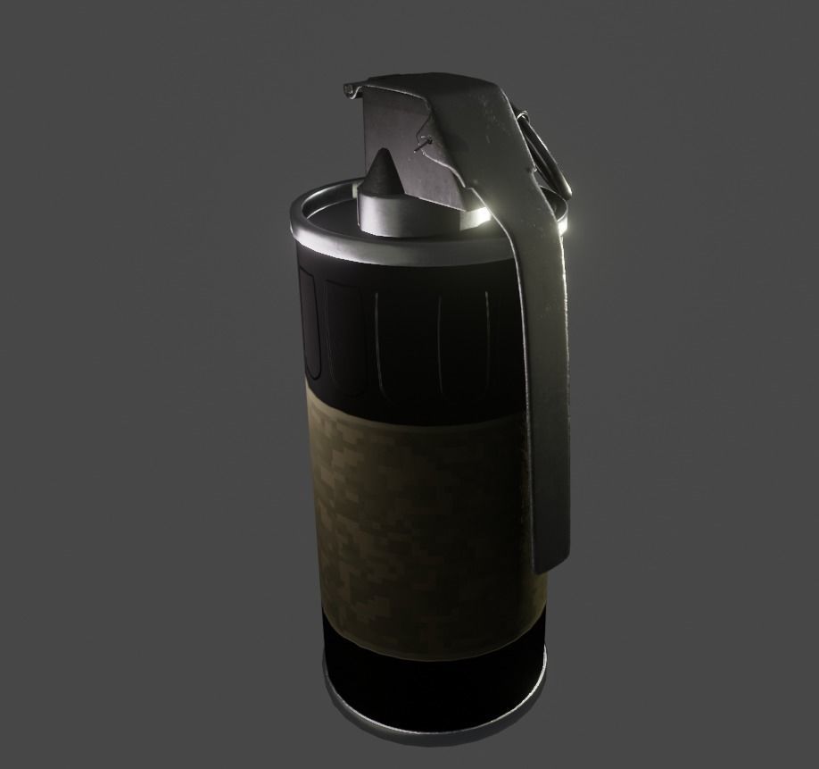 smoke grenade Low-poly 3D model_17