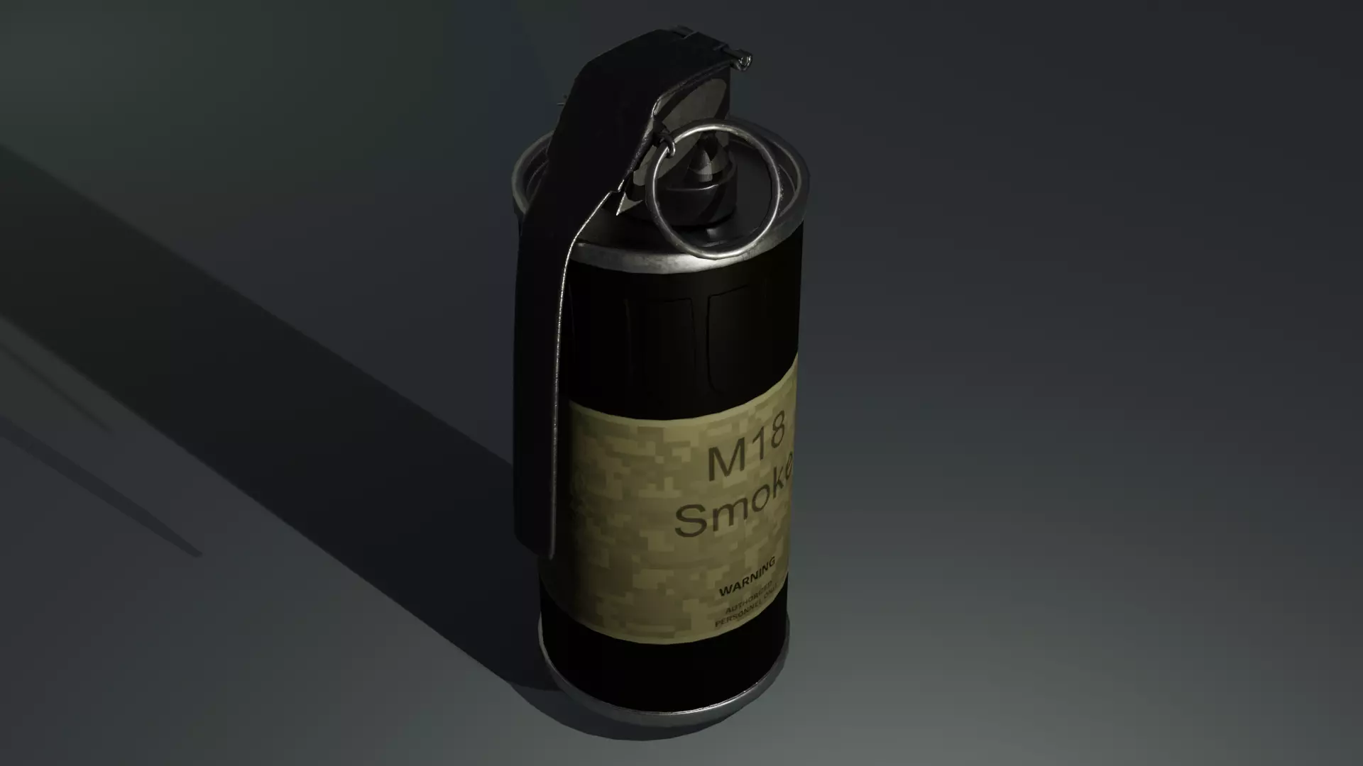 smoke grenade Low-poly 3D model_0