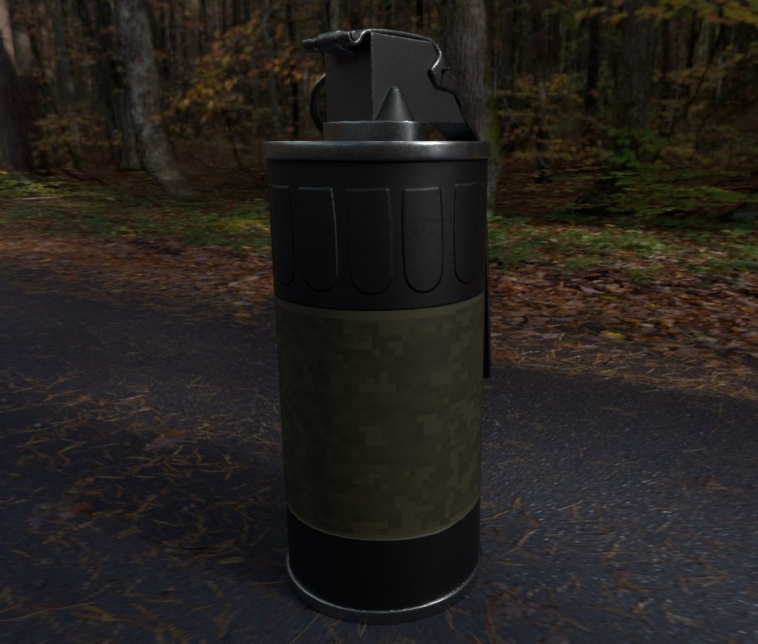 smoke grenade Low-poly 3D model_6