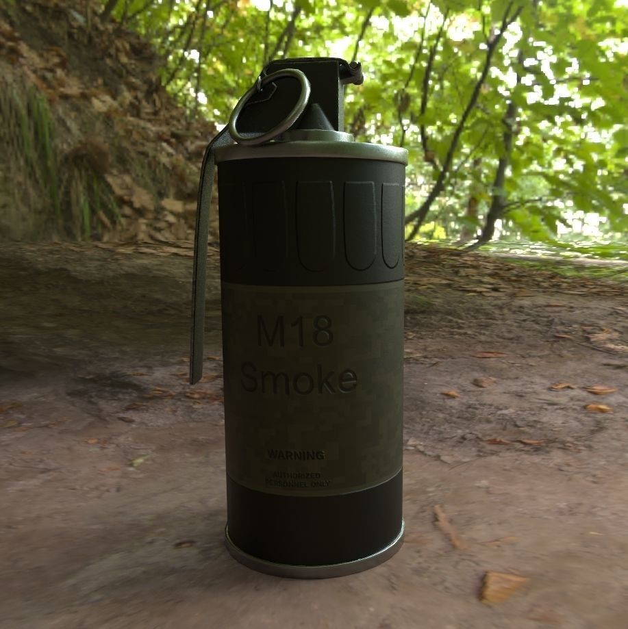 smoke grenade Low-poly 3D model_9