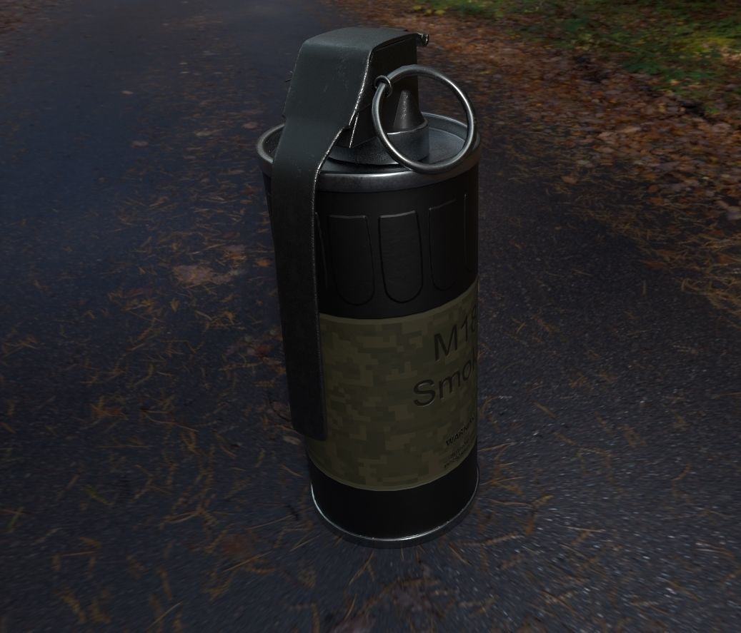 smoke grenade Low-poly 3D model_8