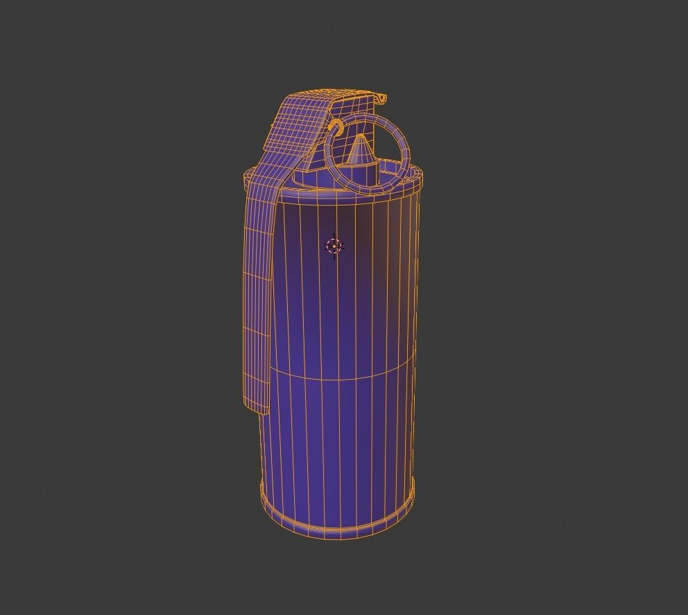 smoke grenade Low-poly 3D model_23