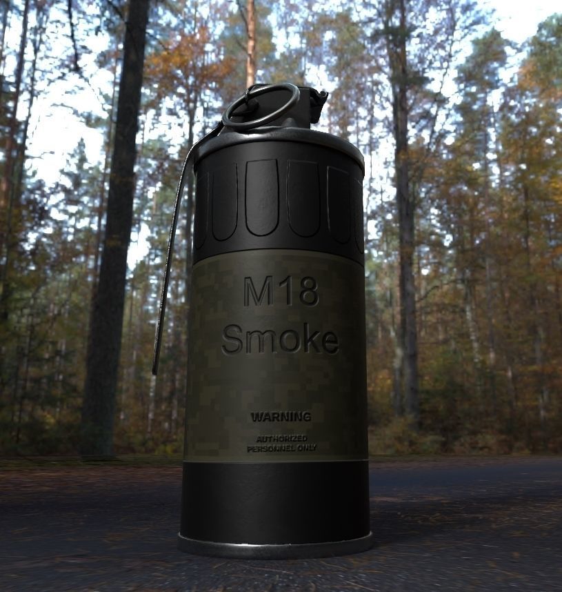 smoke grenade Low-poly 3D model_7