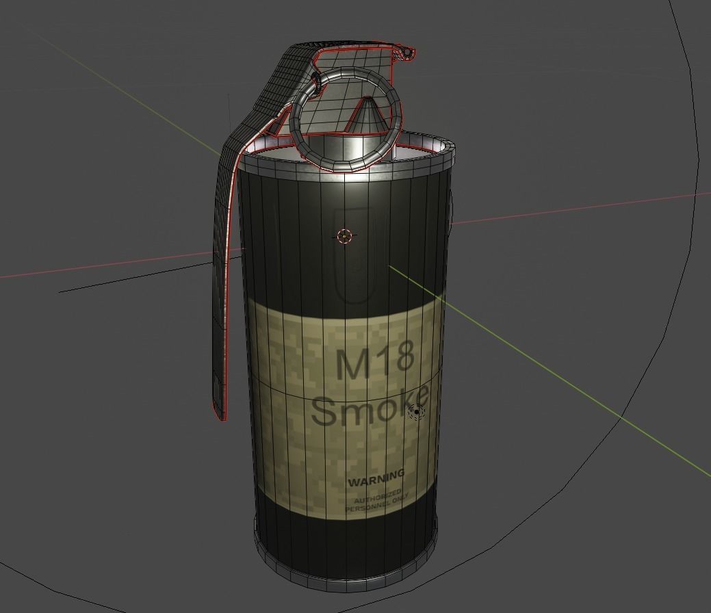 smoke grenade Low-poly 3D model_22
