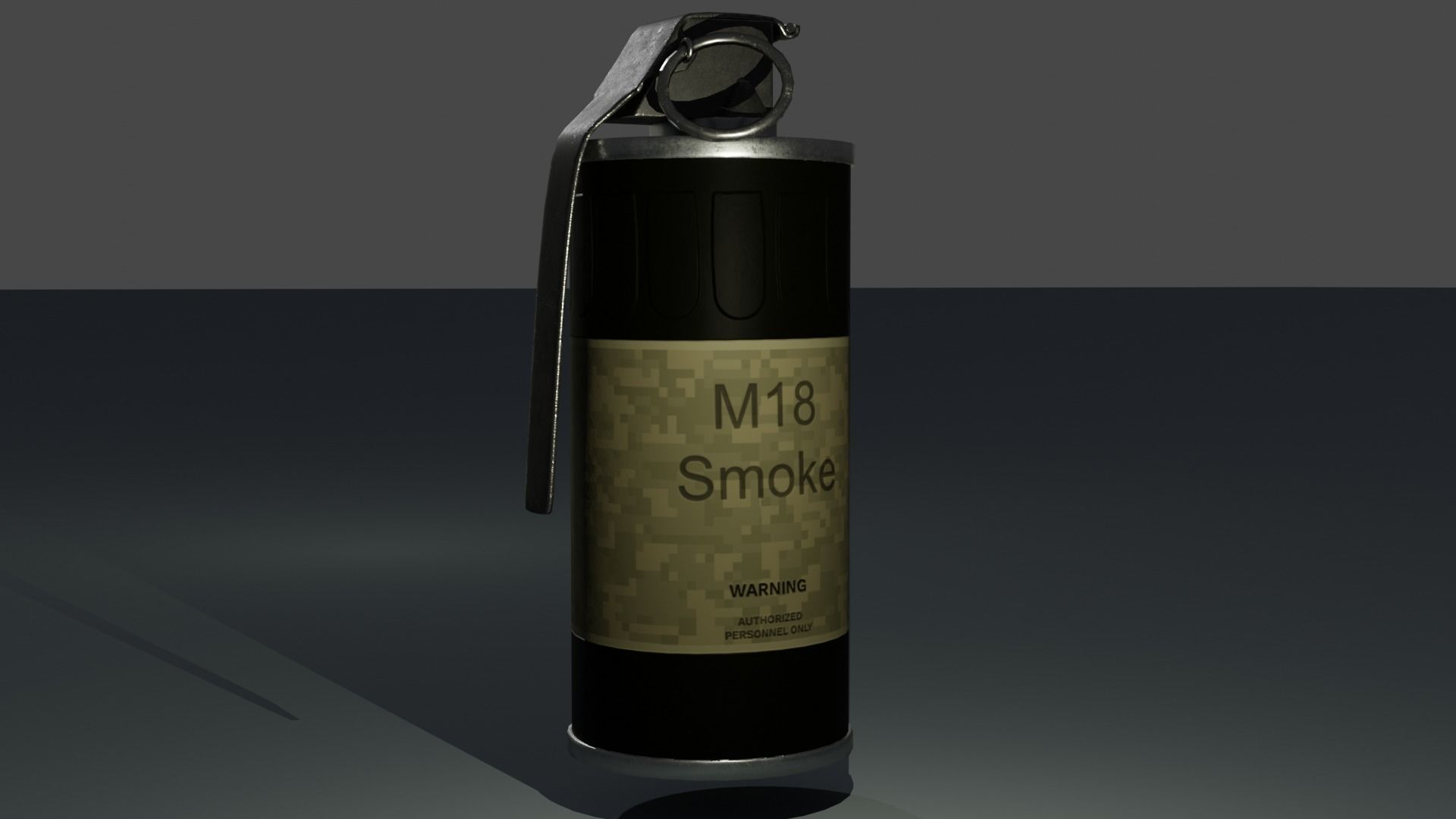 smoke grenade Low-poly 3D model_2