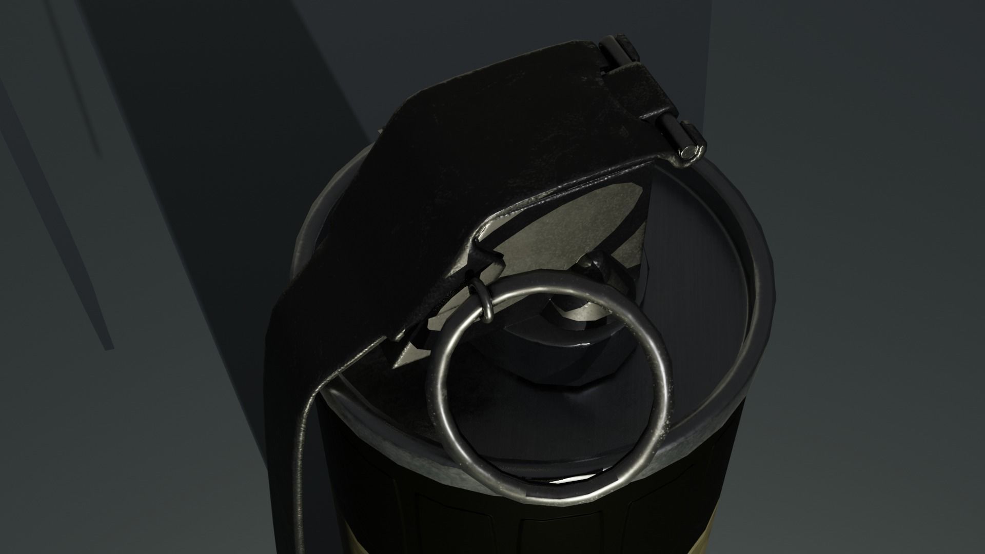 smoke grenade Low-poly 3D model_1