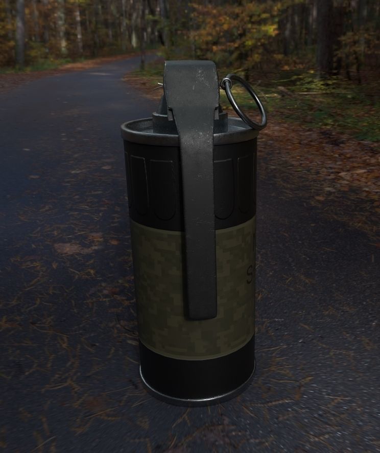 smoke grenade Low-poly 3D model_10