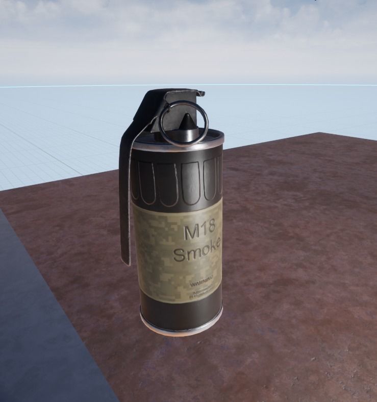 smoke grenade Low-poly 3D model_14