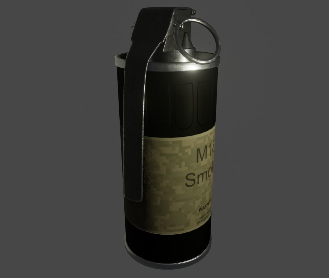 smoke grenade Low-poly 3D model_21