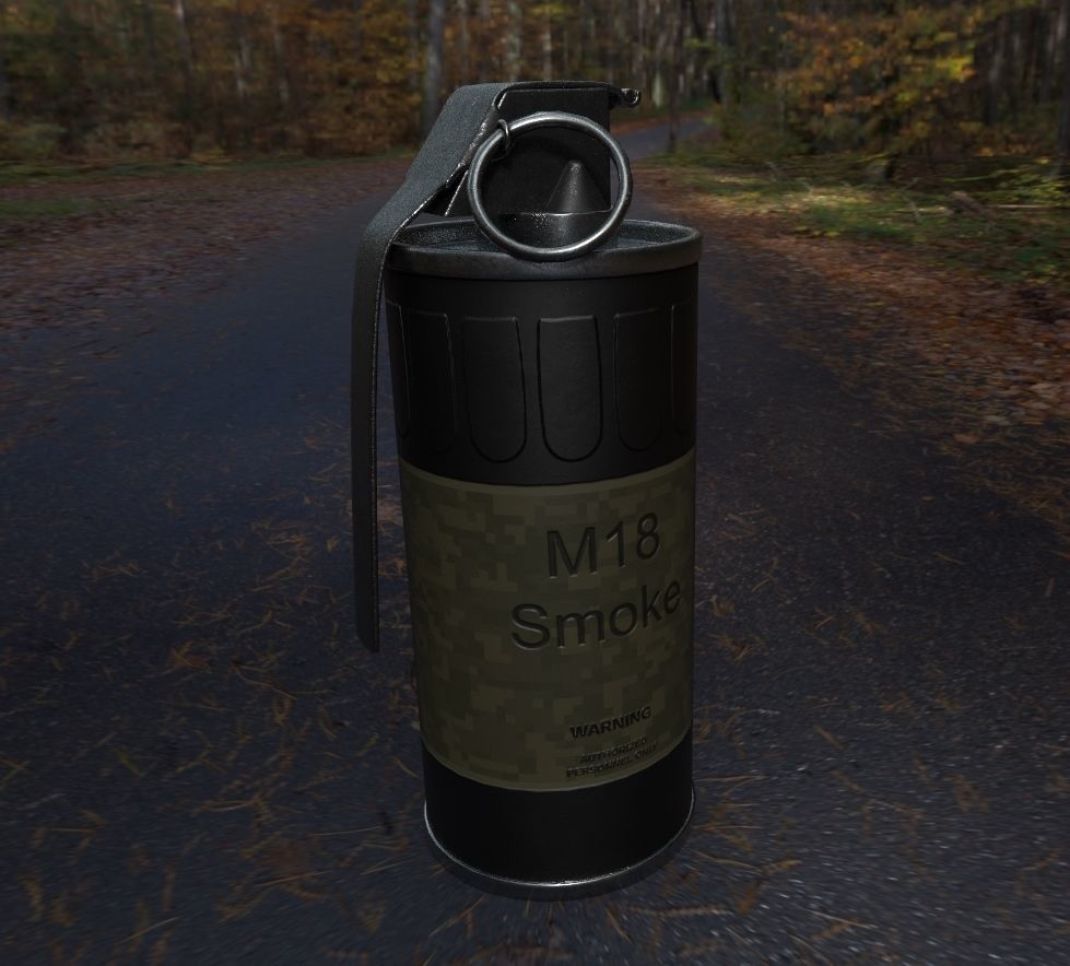 smoke grenade Low-poly 3D model_5