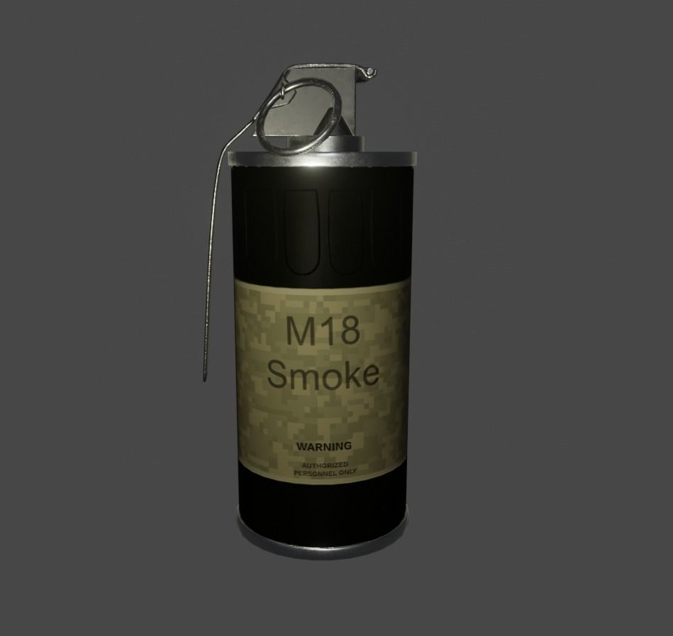 smoke grenade Low-poly 3D model_18