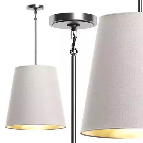 RESTORATION HARDWARE CICERO BARREL PENDANT White Linen