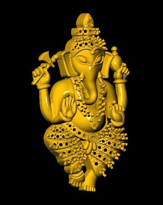 Ganesha locket 3D print model_1