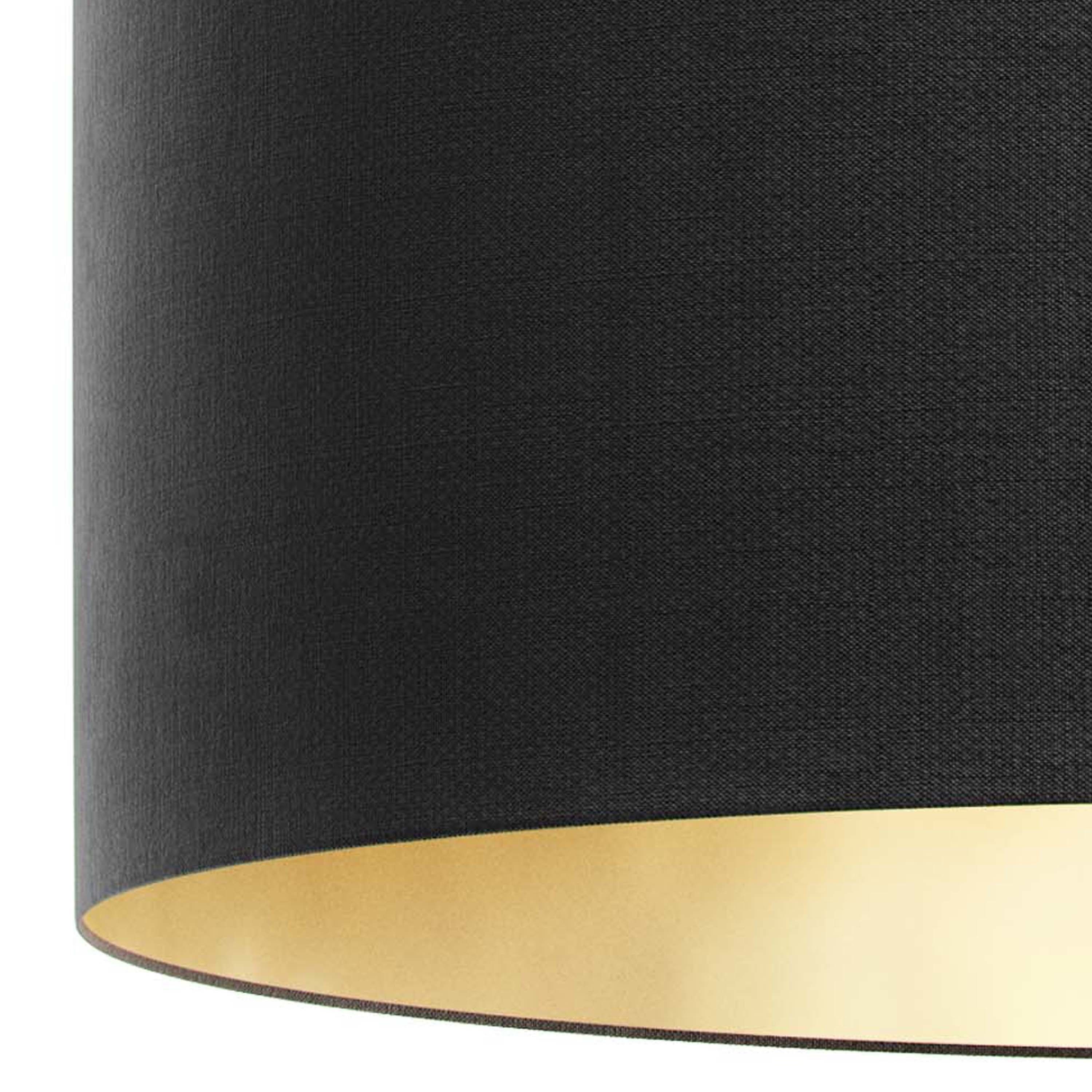 RESTORATION HARDWARE CICERO ROUND SHADE PENDANT Black Linen 3D model_1
