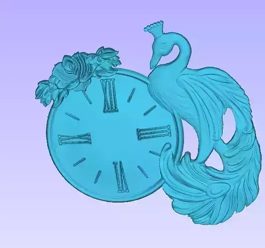 peacock clock