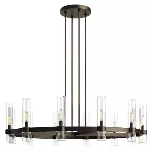 RESTORATION HARDWARE RAVELLE ROUND CHANDELIER Bronze