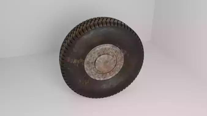 LOW POLY WHEEL MODEL rusty