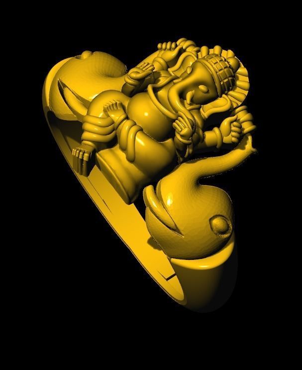 Ganesh ring  3D print model_1