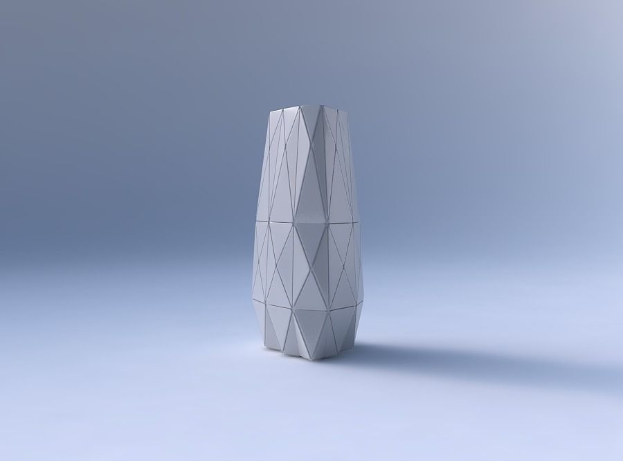 Vase triangle with triangle plates 3D print model_4